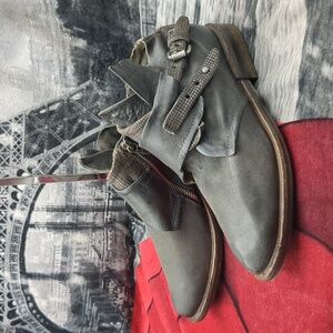 A.S.98 Airstep Monk Strap Ankle Boots EU 37 US 6.5 To 7 Boho Biker Western Ombre